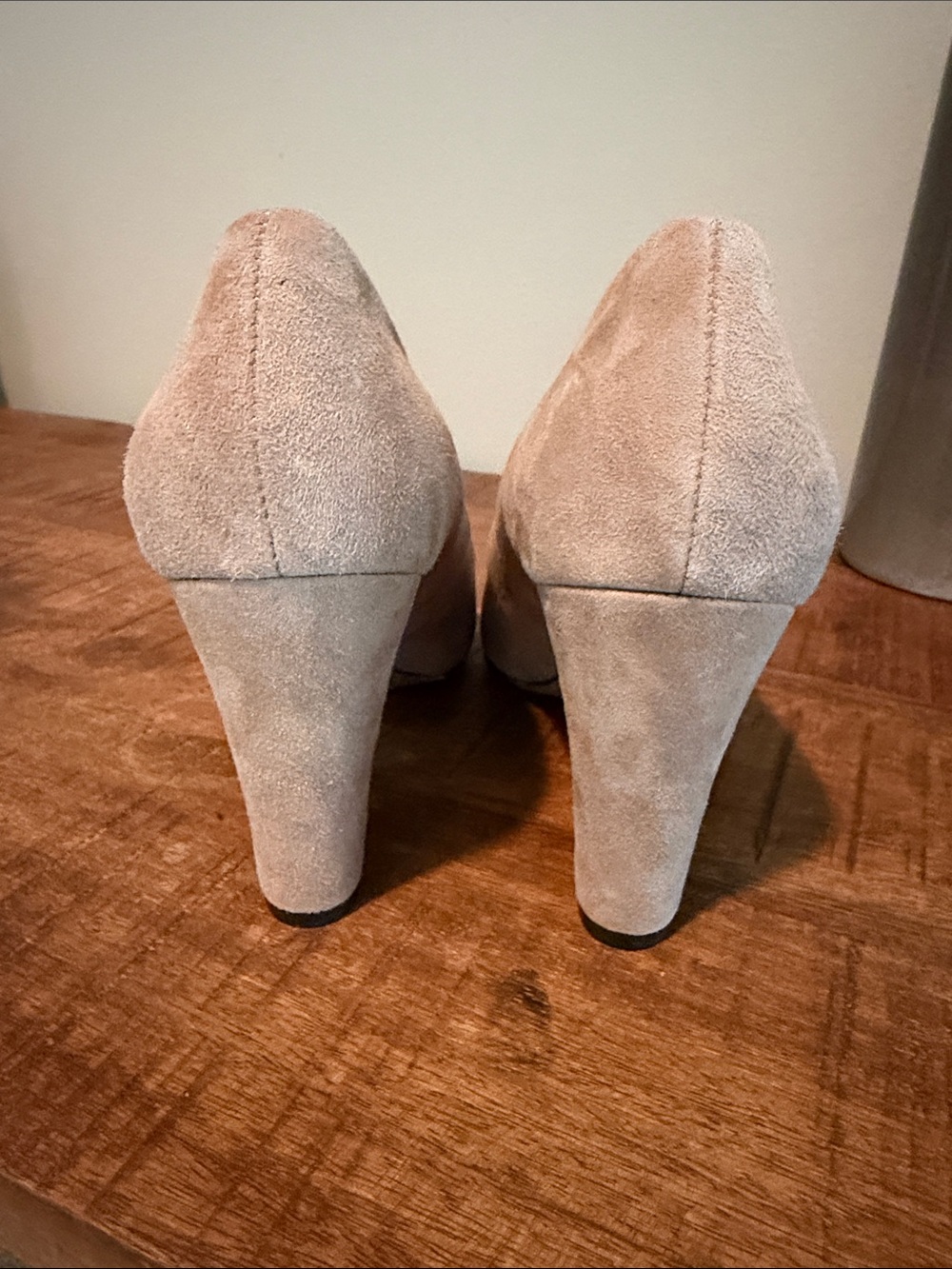 Bella Vita Taupe Suede Block Heel Pumps - Picture 4 of 8